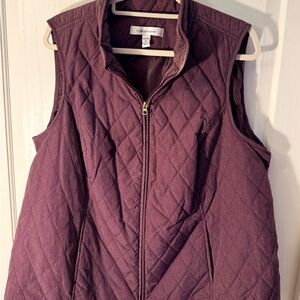 Croft & Barrow Women's Plum Quilted Vest